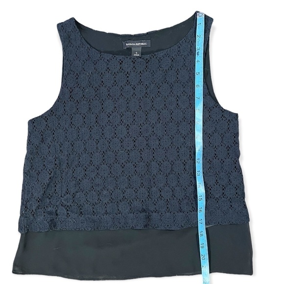 Banana Republic Lace and sheer Layered Sleeveless Top sz S - Picture 7 of 11